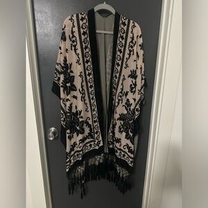 Velvet Mesh Tapestry Kimono